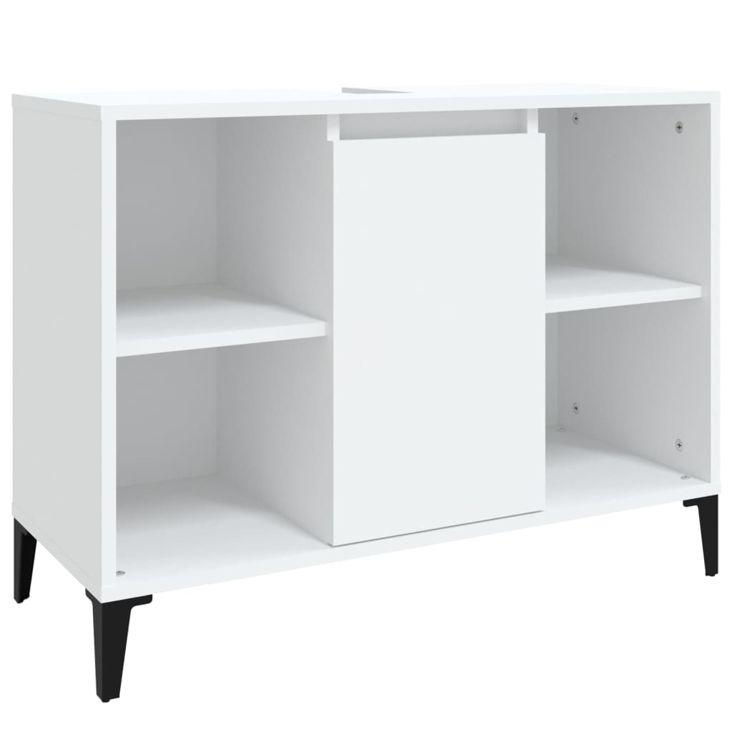 White Tinted Engineered Wooden Basin Organizer