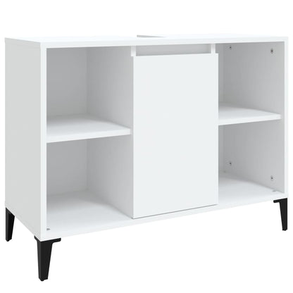 White Tinted Engineered Wooden Basin Organizer