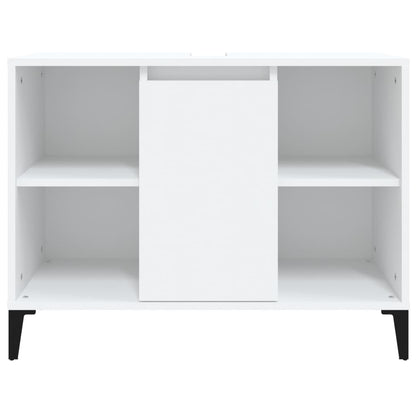 White Tinted Engineered Wooden Basin Organizer