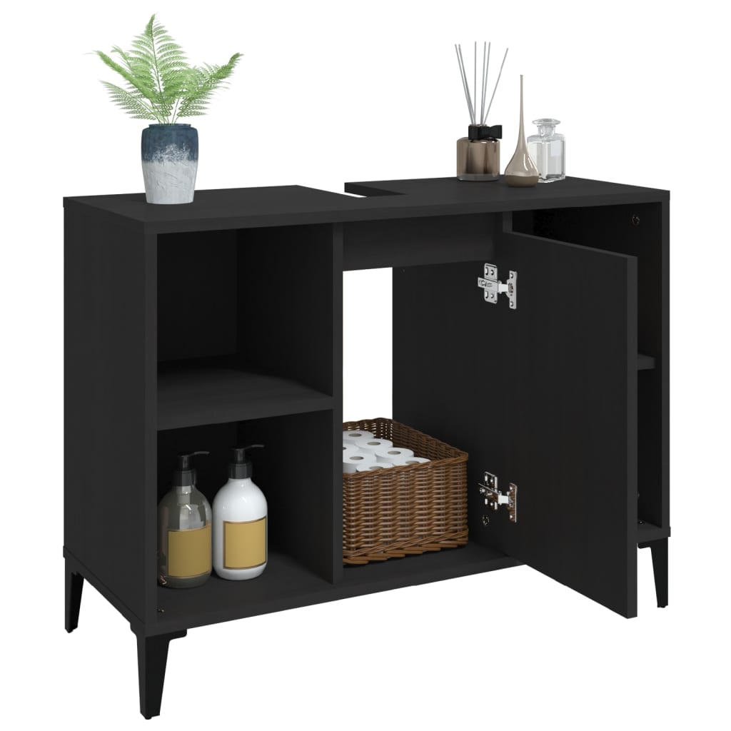 White Tinted Engineered Wooden Basin Organizer
