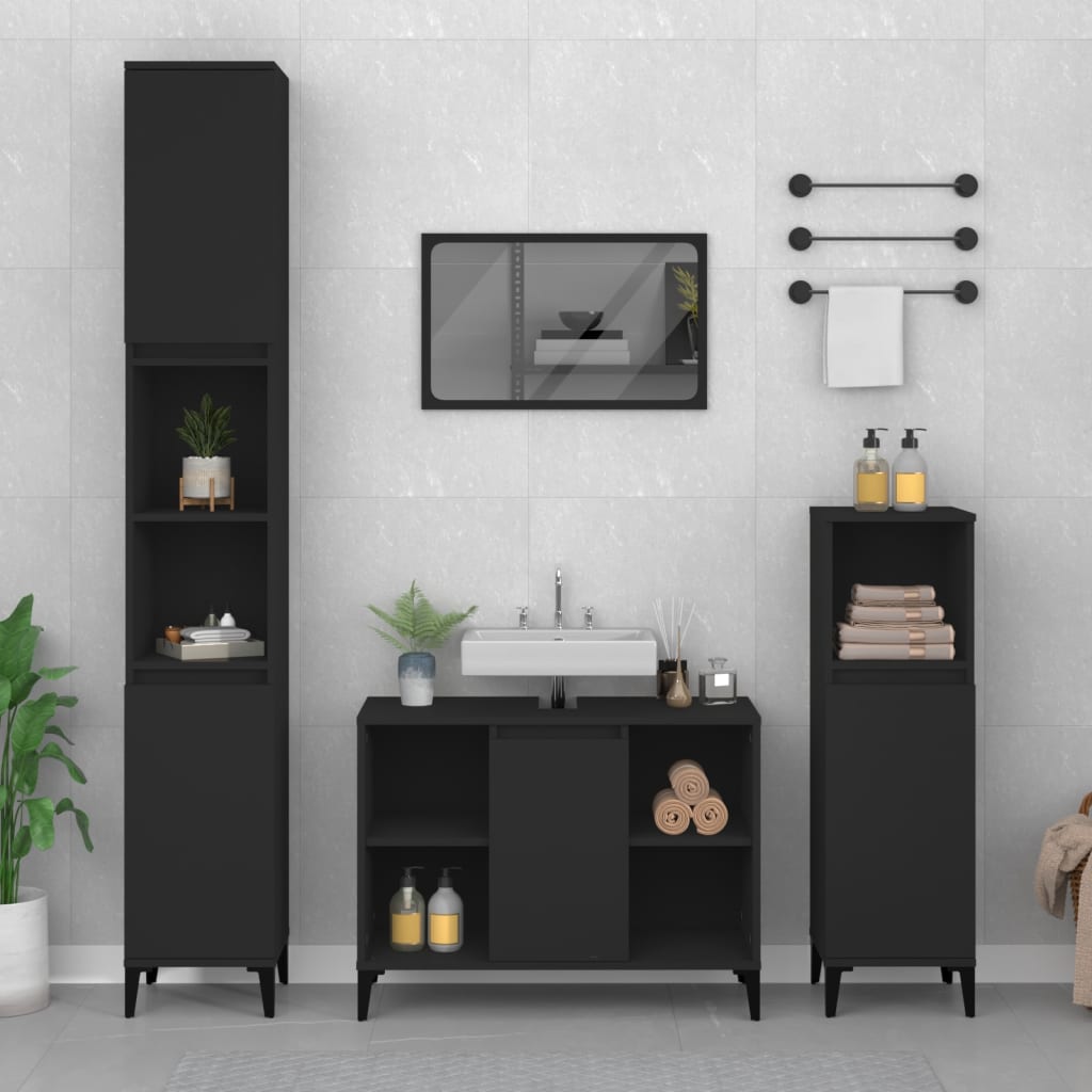 White Tinted Engineered Wooden Basin Organizer