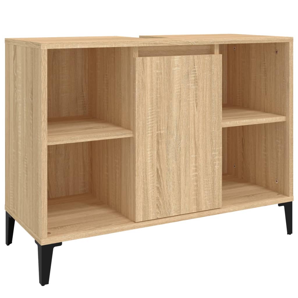 White Tinted Engineered Wooden Basin Organizer