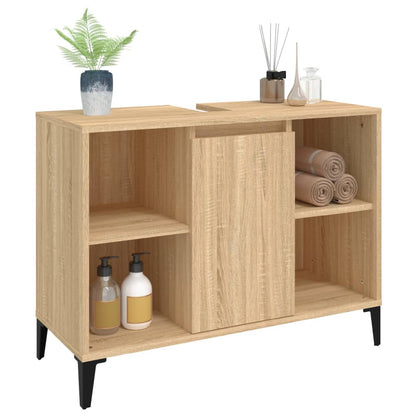 White Tinted Engineered Wooden Basin Organizer