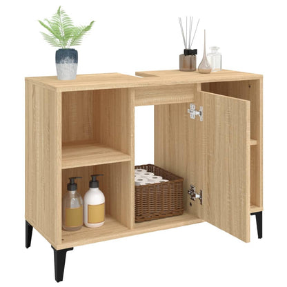 White Tinted Engineered Wooden Basin Organizer