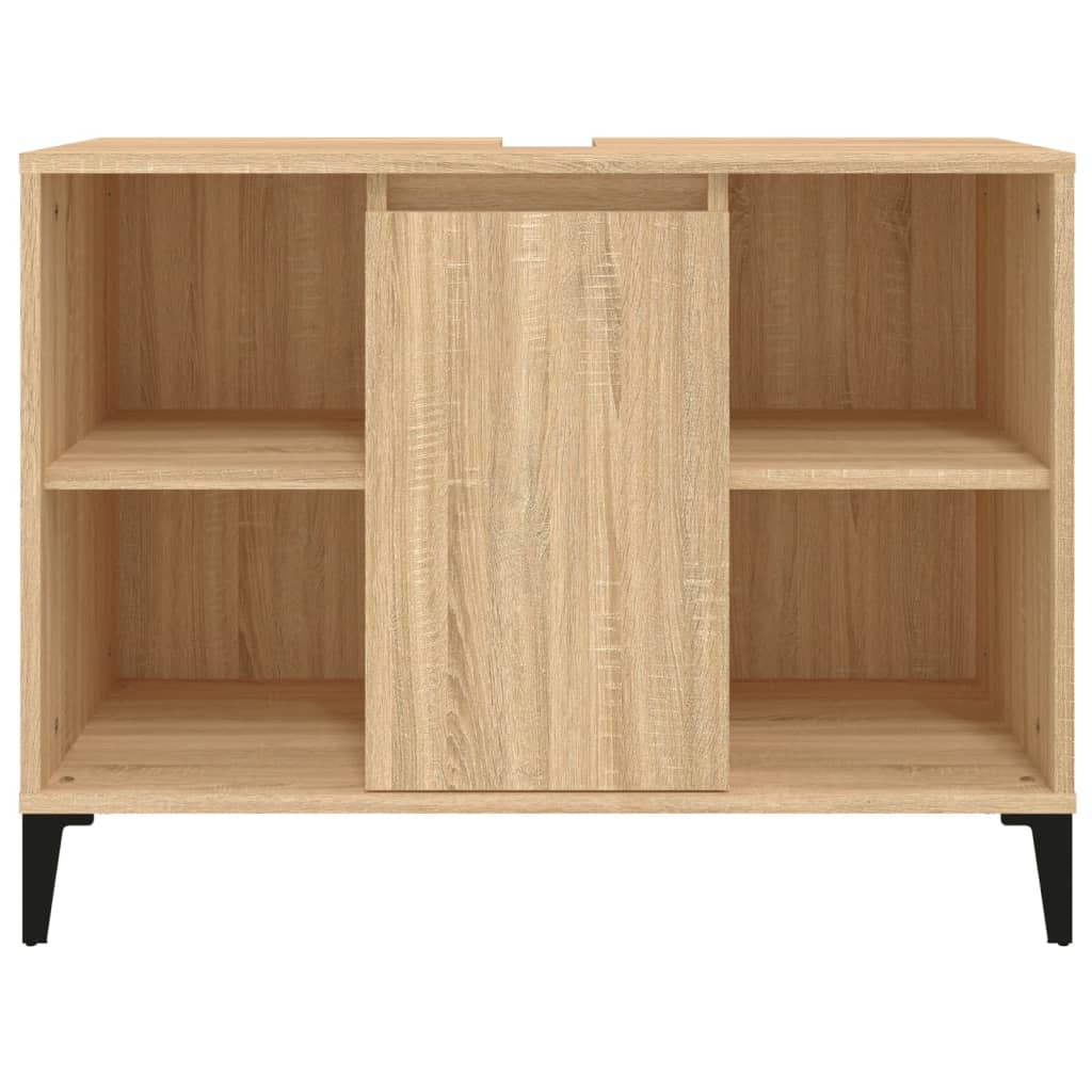 White Tinted Engineered Wooden Basin Organizer