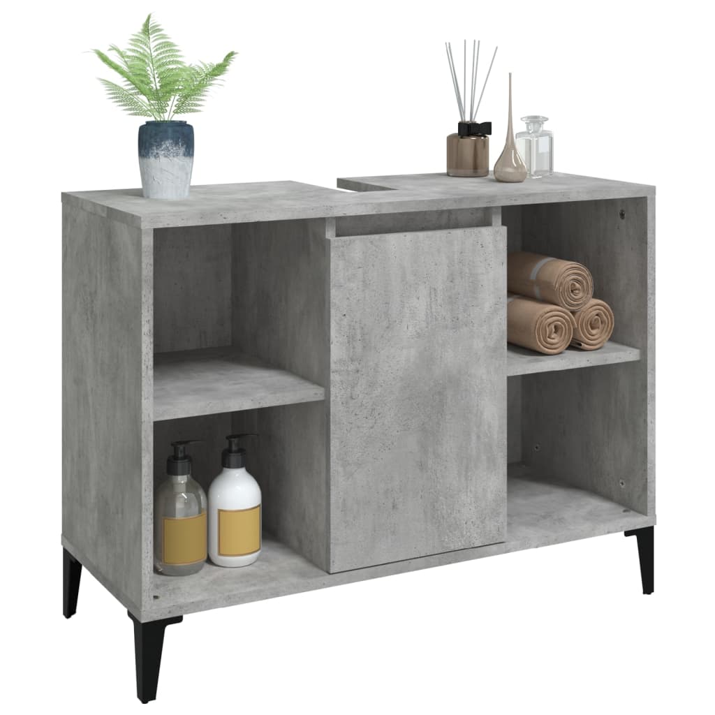 White Tinted Engineered Wooden Basin Organizer