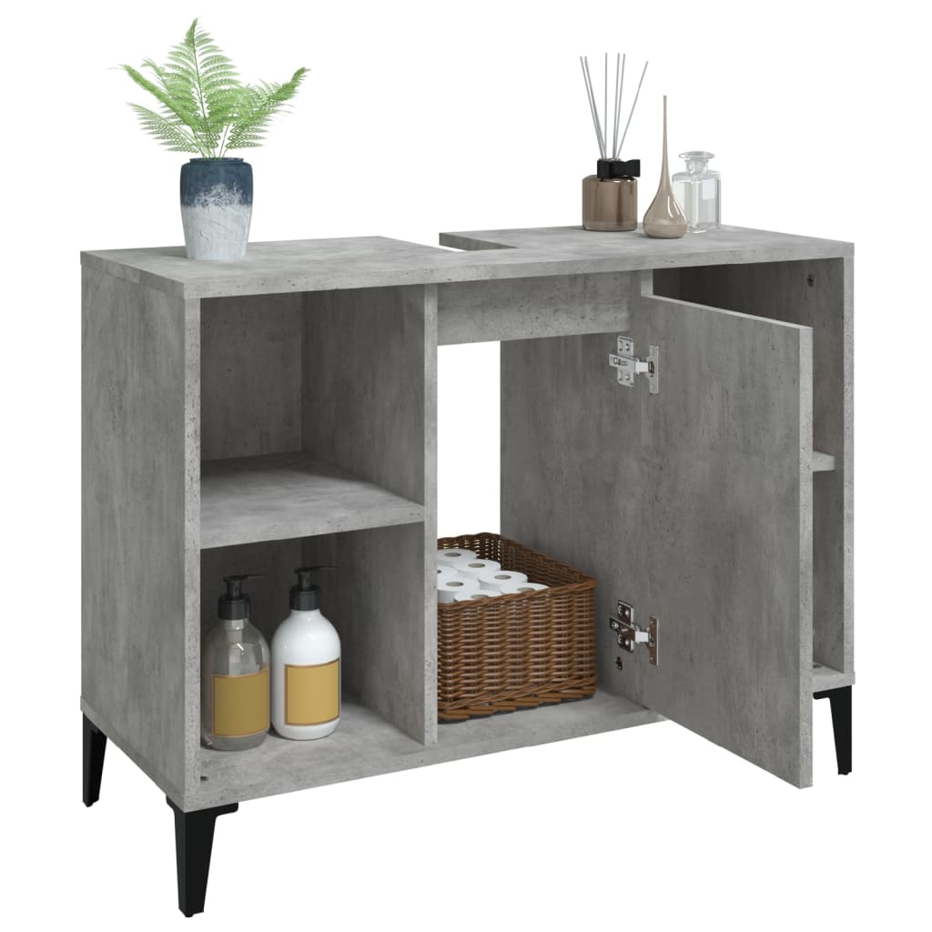 White Tinted Engineered Wooden Basin Organizer