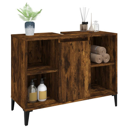 White Tinted Engineered Wooden Basin Organizer