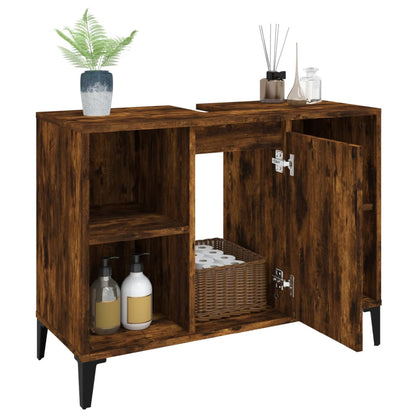 White Tinted Engineered Wooden Basin Organizer