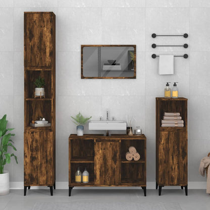 White Tinted Engineered Wooden Basin Organizer