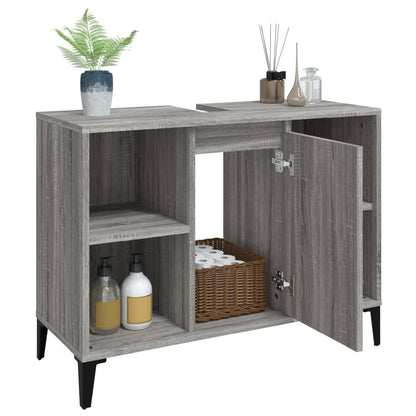 White Tinted Engineered Wooden Basin Organizer
