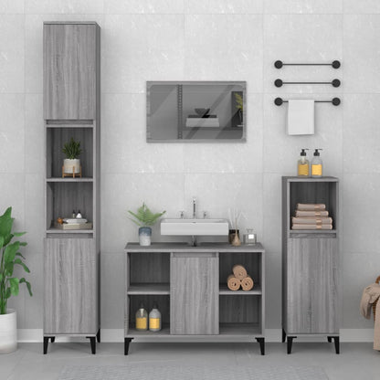 White Tinted Engineered Wooden Basin Organizer