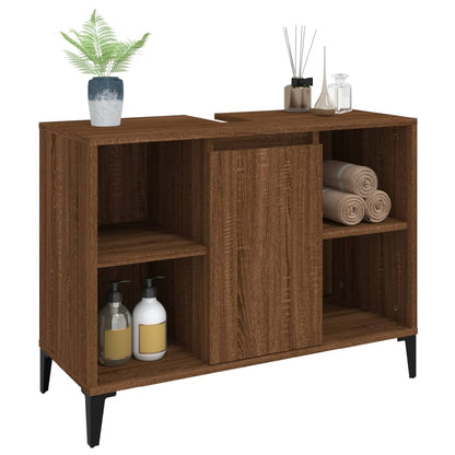 White Tinted Engineered Wooden Basin Organizer