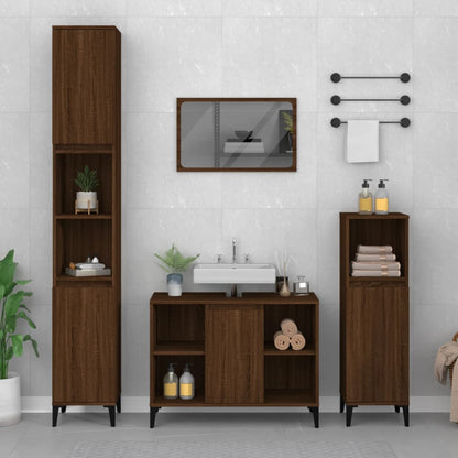 White Tinted Engineered Wooden Basin Organizer