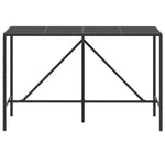 Comfortable Bar Table with Glass Top Relaxing Seating Urban Style
