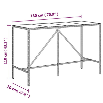 Comfortable Bar Table with Glass Top Relaxing Seating Urban Style 