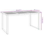 Space Saving Garden Table with U shaped Indoor Outdoor Use Garden Leisure