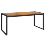 Harmony in Acacia: Solid Wood Garden Table with U-Shaped Legs