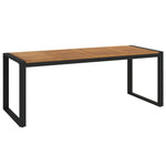 Naturally Chic: Acacia Wood Garden Table with U-Shaped Legs