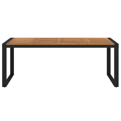 Naturally Chic: Acacia Wood Garden Table with U-Shaped Legs