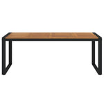 Naturally Chic: Acacia Wood Garden Table with U-Shaped Legs
