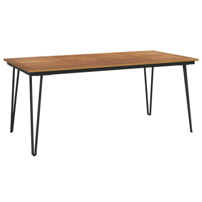 Acacia Wood Garden Table with Hairpin Legs