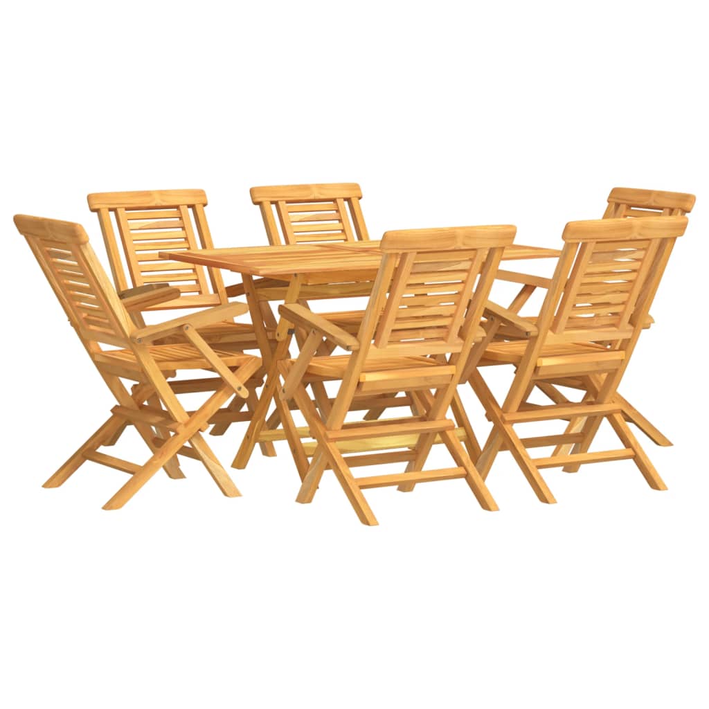 Sylvan Supper: 7-Piece Solid Teak Wood Garden Dining Set