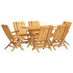 Nature's Noble Feast: 7-Piece Solid Teak Wood Garden Dining Set