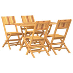 Teak Temptations: 5-Piece Solid Wood Garden Dining Set