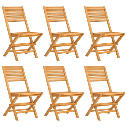 Tropical Teak Ensemble: 7-Piece Garden Dining Set