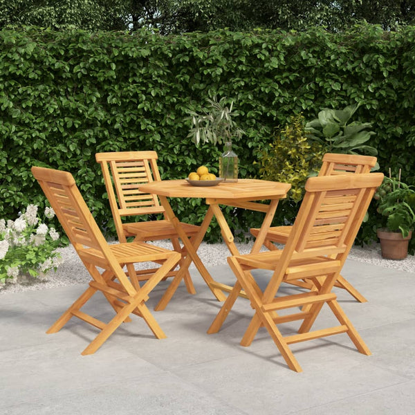  Teak Elegance: 5-Piece Garden Dining Set