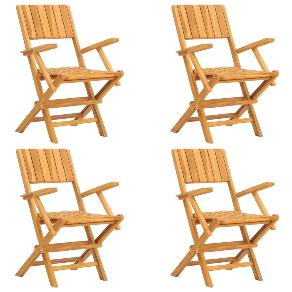 Teak Topiary Delight: 5-Piece Solid Wood Garden Dining Set