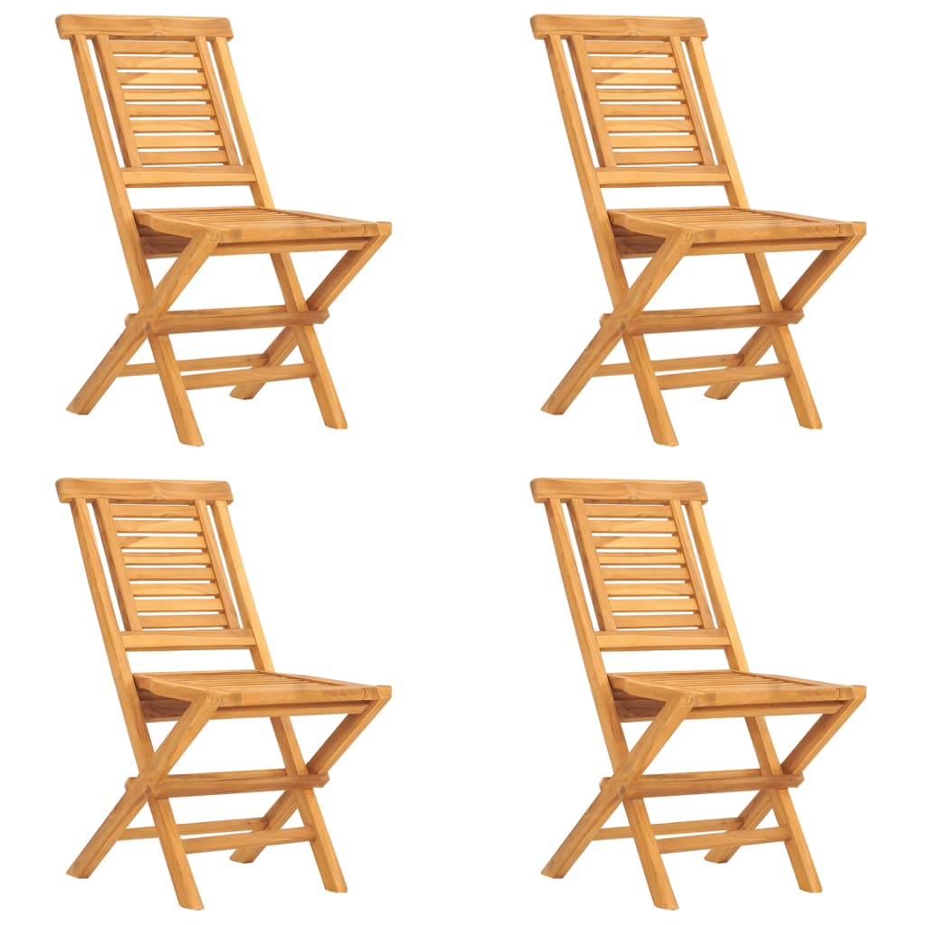 Teak Garden Gala: 5-Piece Solid Wood Dining Set