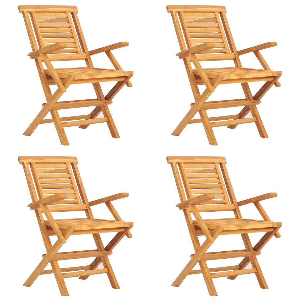 Teak Twilight Tablescape: 5-Piece Garden Dining Set