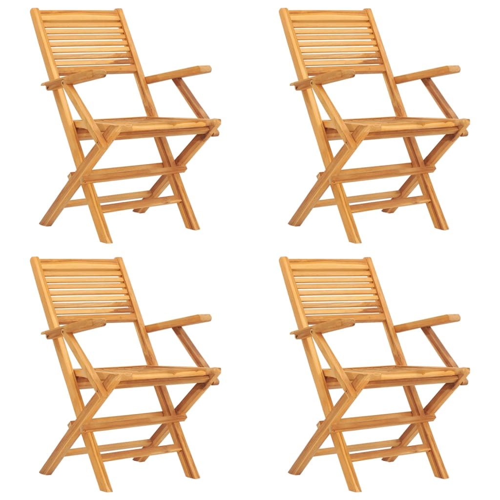Teak Ensemble Elegance: 5-Piece Garden Dining Set