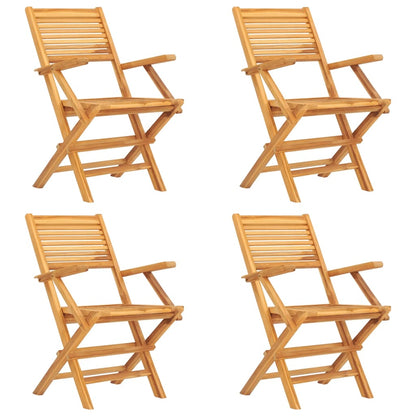 Teak Ensemble Elegance: 5-Piece Garden Dining Set