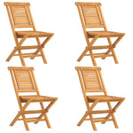 Quad Teak Folding Garden Chairs