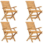 4-Piece Teak Folding Garden Chair Set