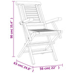 4-Piece Teak Folding Garden Chair Set