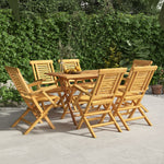 Teak Ensemble: 6 Elegant Folding Garden Seats