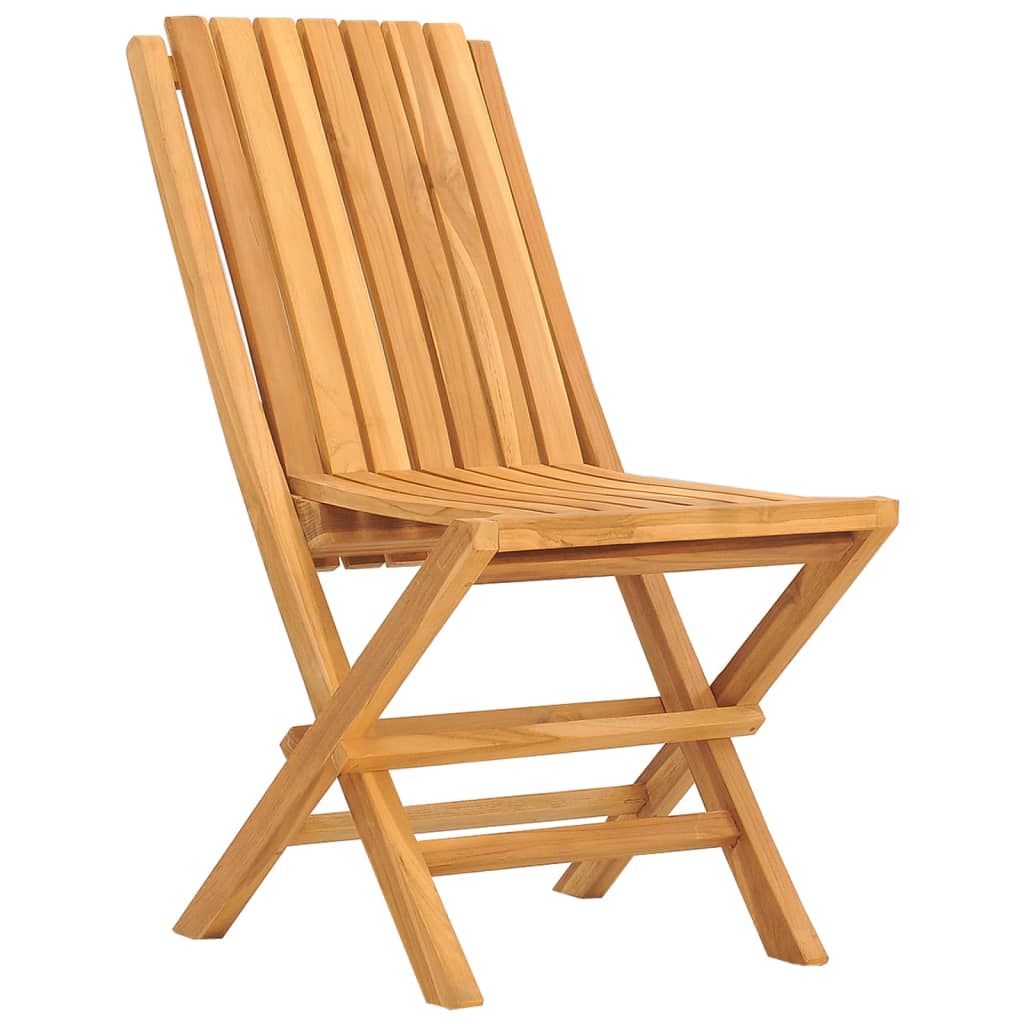 6-Piece Teak Wood Folding Garden Chairs - 47×47×89cm