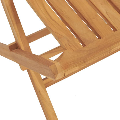 6-Piece Teak Wood Folding Garden Chairs - 47×47×89cm