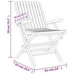 6-Piece Teak Wood Folding Garden Chairs