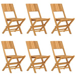 6-Piece Teak Wood Foldable Garden Chair Set