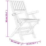 4-Piece Teak Wood Foldable Garden Chair Set