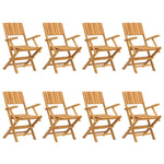 8-Piece Teak Wood Folding Garden Chair Set