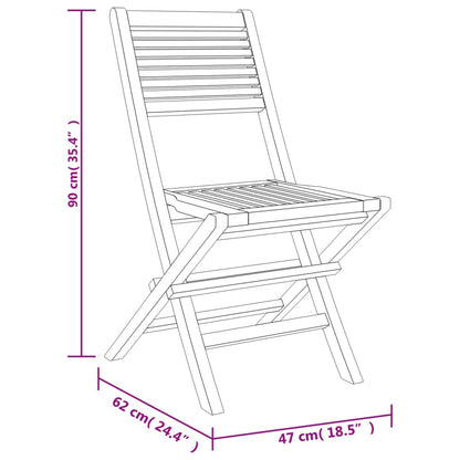 8-Piece Teak Wood Folding Garden Chair