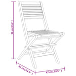 8-Piece Teak Wood Folding Garden Chair