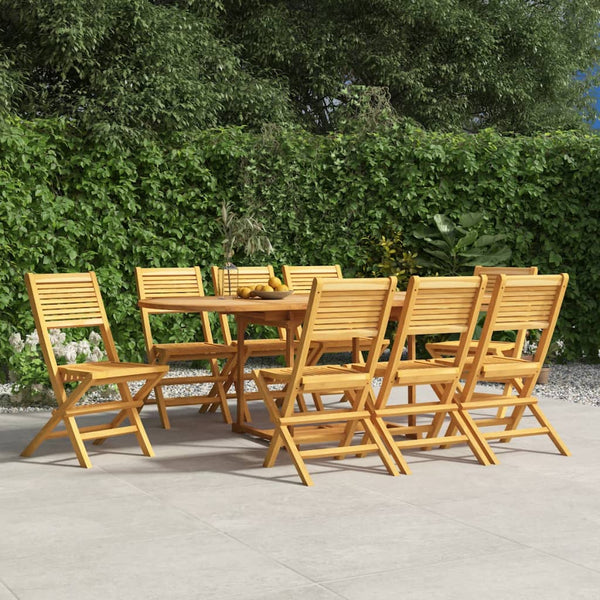  8-Piece Teak Wood Folding Garden Chair