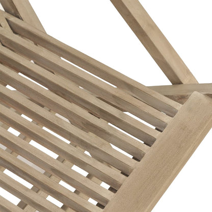 4-Piece Grey Teak Wood Folding Garden Chairs